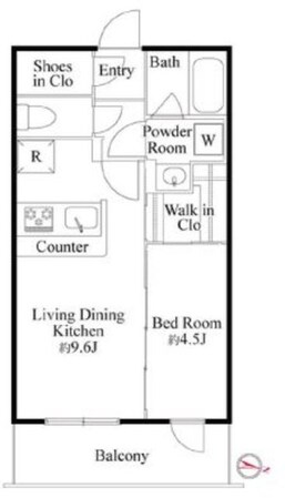 ラ・ミアカーサ東中野の物件間取画像